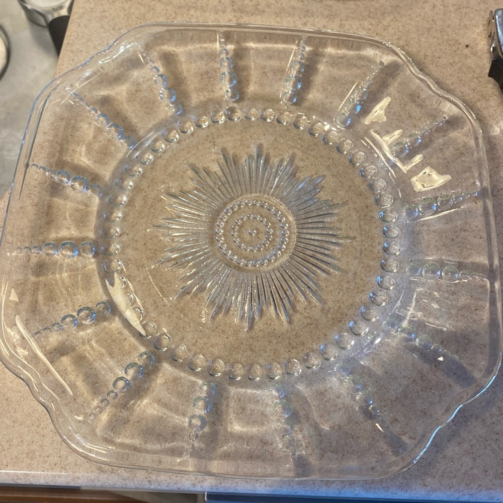 Vintage Federal Glass salad plates COLUMBIA set of 3   Excellent condition